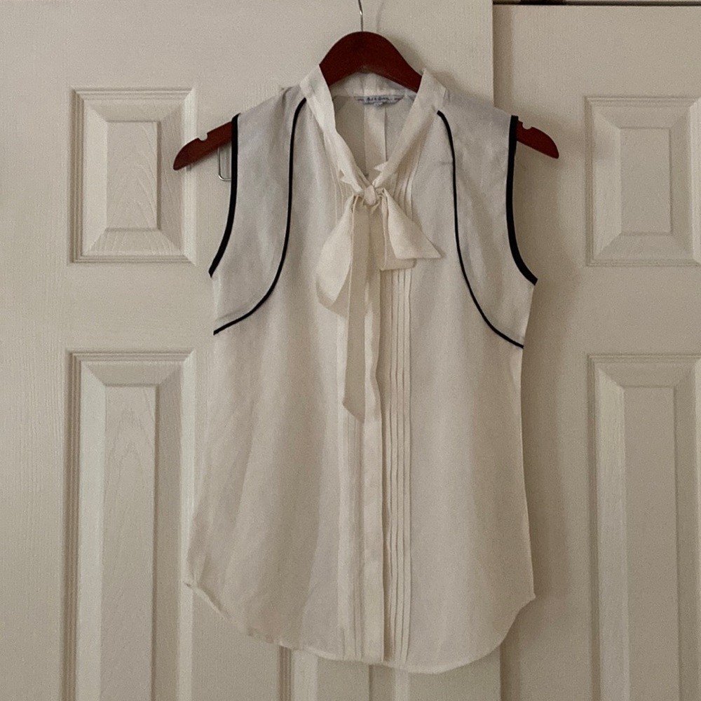 White and Black Blouse